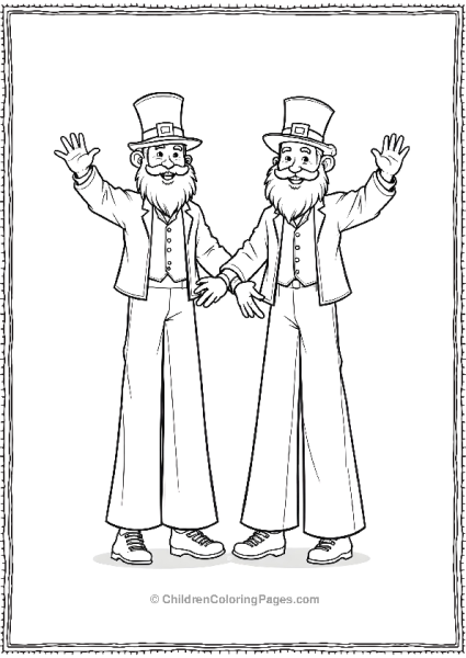 Saint Patrick’s Day Stilt Walkers In Costumes Free PDF Printable