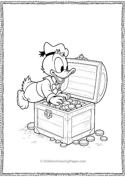 DuckTales Scrooge Diving In A Treasure Free PDF Printable