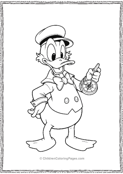 DuckTales Scrooge Holding A Compass Free PDF Printable