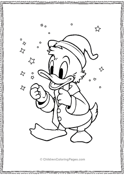 DuckTales Scrooge In Pajamas Free PDF Printable