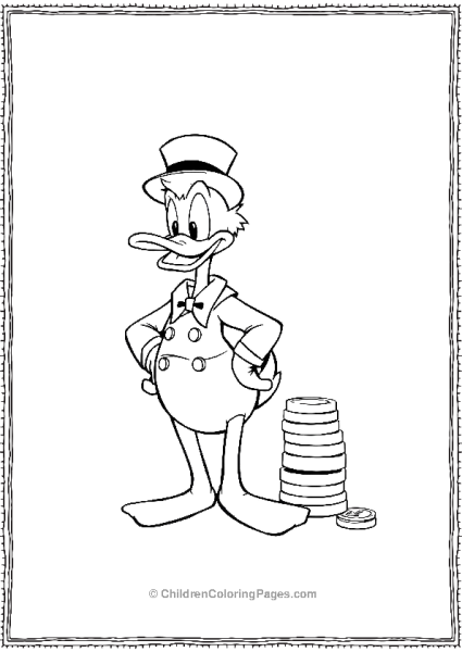 DuckTales Scrooge Standing Proudly Free PDF Printable