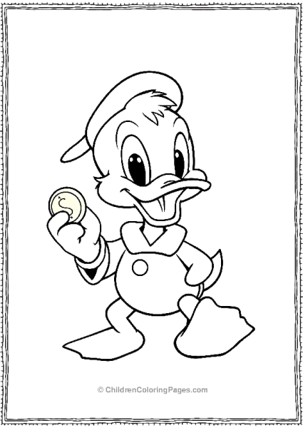 DuckTales Scrooge With A Coin Free PDF Printable