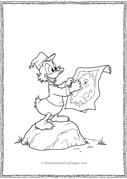 Scrooge With A Large Treasure Map Free PDF Printable