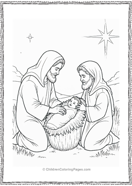 Shephards Visiting Baby Jesus Free PDF Printable