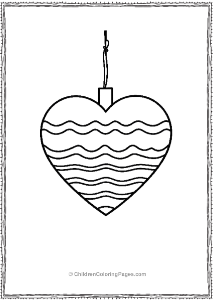 Simple Heart Ornament Free PDF Printable