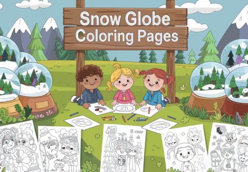 Snow Globe Coloring Pages – Download Free PDFs For Kids ❄️🖍️🌏