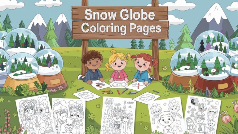 Snow Globe Coloring Pages