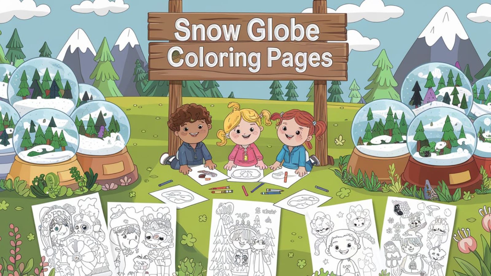 Snow Globe Coloring Pages – Download Free PDFs For Kids ❄️🖍️🌏