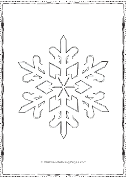 Snowflake With Hexagonal Interlocking Free PDF Printable