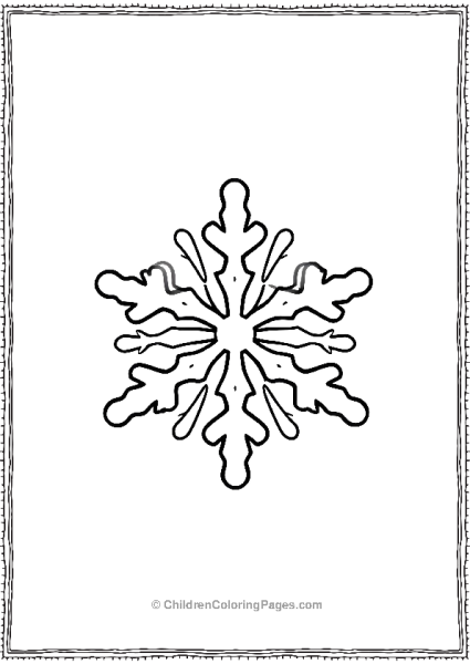 Snowflake With Sharp Arms Free PDF Printable