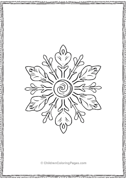 Snowflake With Soft Edges Free PDF Printable