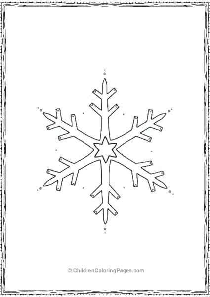 Snowflake With Starshaped Core And Diamond Shaped Arms Free PDF Printable