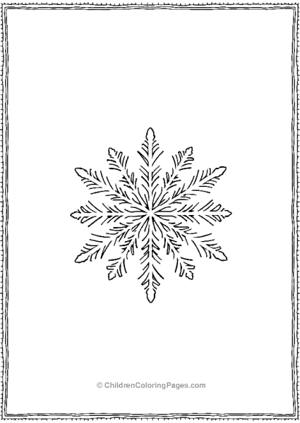 Snowflake With Tiny Christmas Tree Ends Free PDF Printable