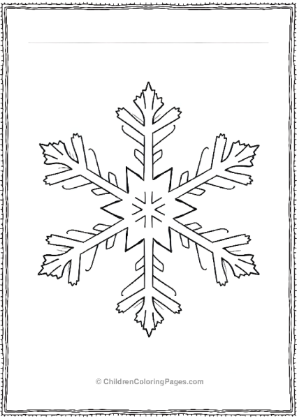 Snowflake With Zigzag And Starburst Design Free PDF Printable