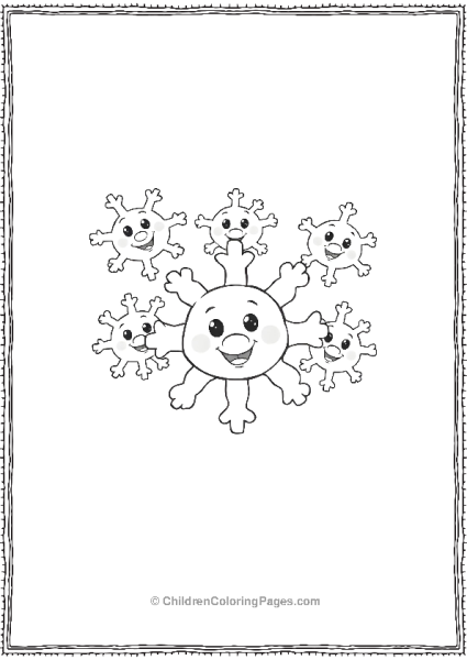 Snowflakes Group Free PDF Printable