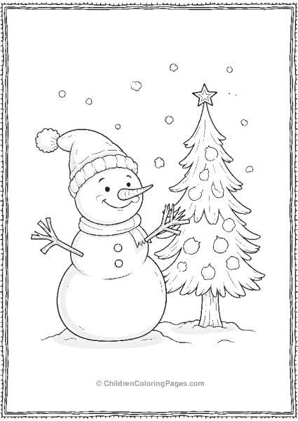 Snowman With A Gentle Smile Beside A Mystery Free PDF Printable