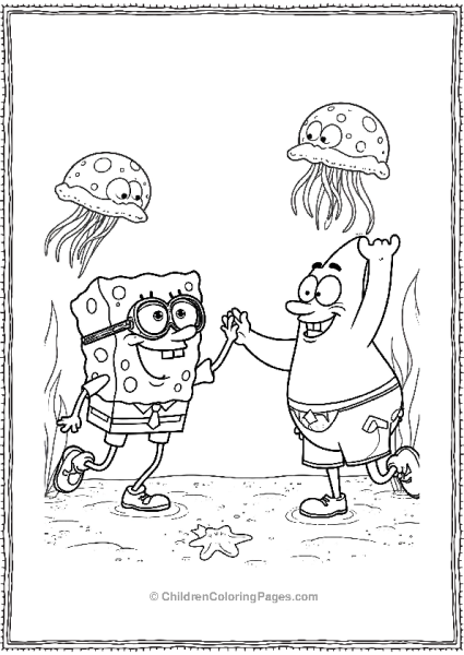 SpongeBob And Patrick Scuba Diving Free PDF Printable