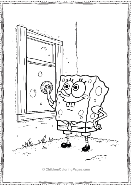 SpongeBob Cleaning The Krusty Krab Windows Free PDF Printable