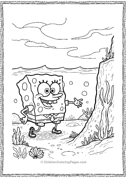 SpongeBob Exploring A Deep Sea Trench Free PDF Printable