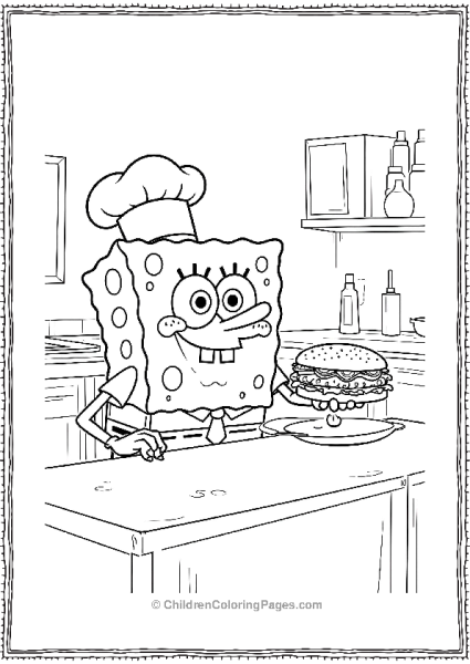 SpongeBob In The Krusty Krab Kitchen Free PDF Printable