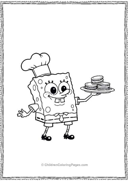 SpongeBob Preparing A Tray Of Krabby Patties Balancing Free PDF Printable