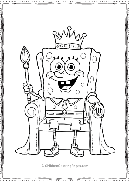 SpongeBob As A King Free PDF Printable