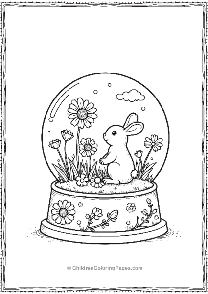 Spring Garden Snow Globe Free PDF Printable