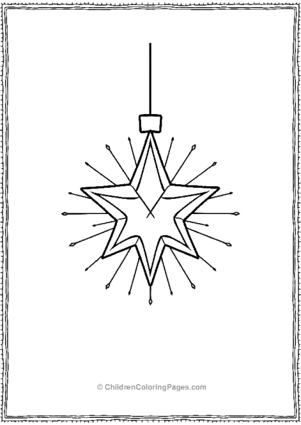 Star Ornament Radiating Lines Free PDF Printable