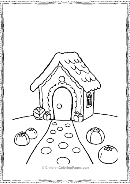 The Gingerbread House And Its Path Free PDF Printable