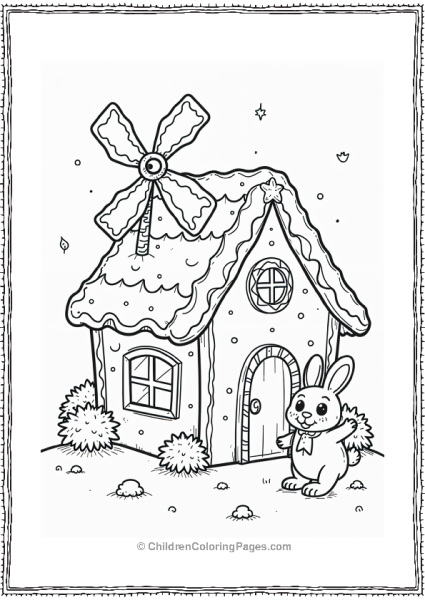 The Gingerbread House And The Bunny Free PDF Printable