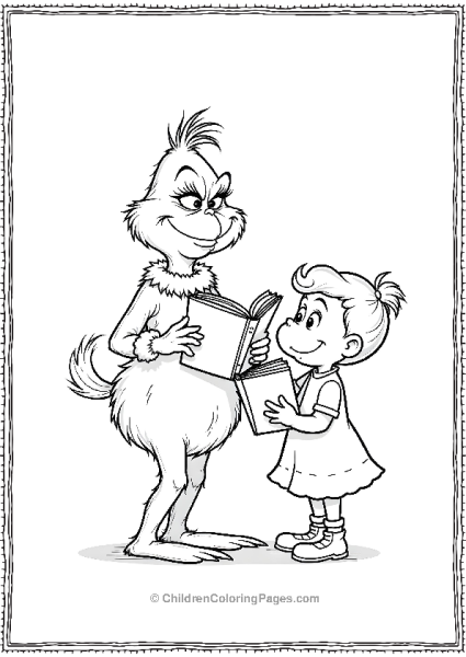 The Grinch And Cindy Lou Who Reading Together Free PDF Printable