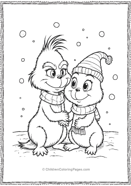 The Grinch And His Friend In The Snow Free PDF Printable