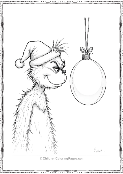 The Grinch And Ornament Free PDF Printable