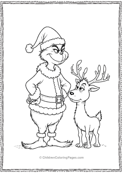 The Grinch And The Reindeer Free PDF Printable