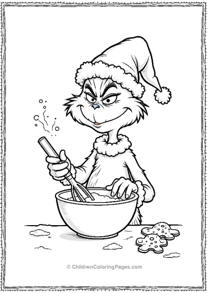 The Grinch Baking Cookies Free PDF Printable