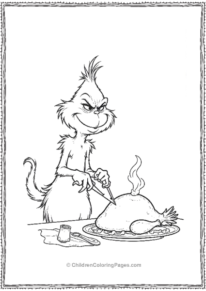 The Grinch Carving A Turkey Free PDF Printable