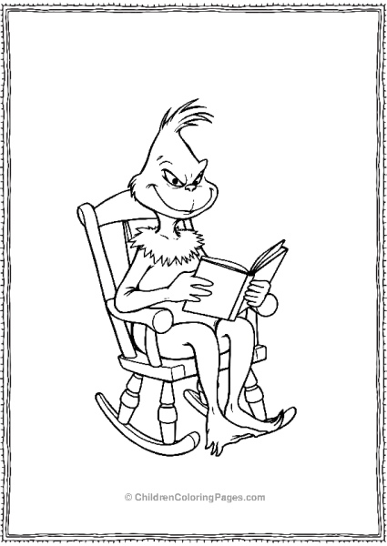 The Grinch Reading In Rocking Chair Free PDF Printable