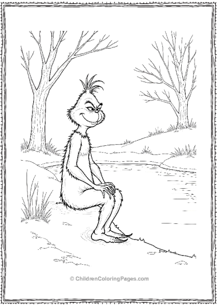 The Grinch Sitting By The Lake Free PDF Printable