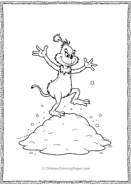 The Grinch Standing On A Hill Free PDF Printable