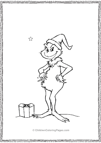 The Grinch Stealing Christmas Present Free PDF Printable