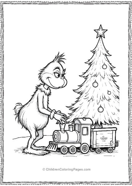 The Grinch Steals The Train Free PDF Printable