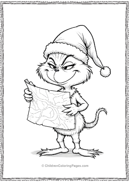 The Grinch Studying A Map Free PDF Printable