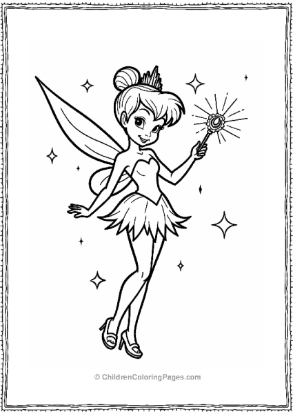 Tinker Bell As A Fairy Princess Free PDF Printable