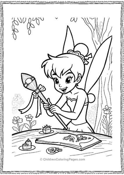 Tinker Bell Crafting A Magical Wand Free PDF Printable