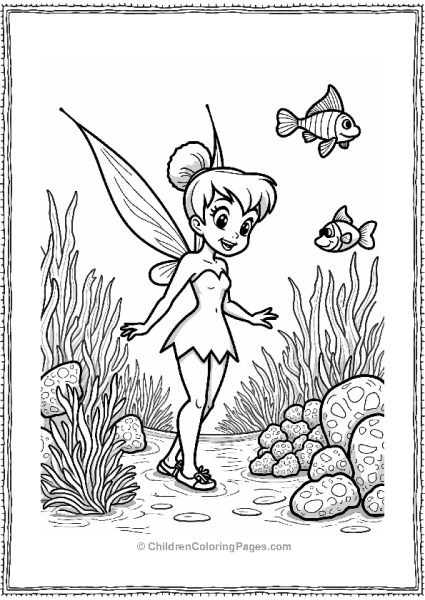 Tinker Bell Exploring A Coral Reef Free PDF Printable