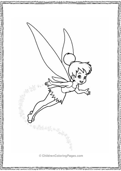 Tinker Bell Flying With Pixie Dust Free PDF Printable