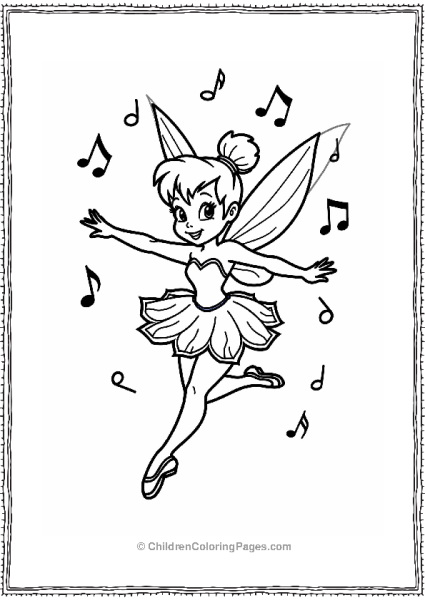 Tinker Bell In A Dance Costume Free PDF Printable