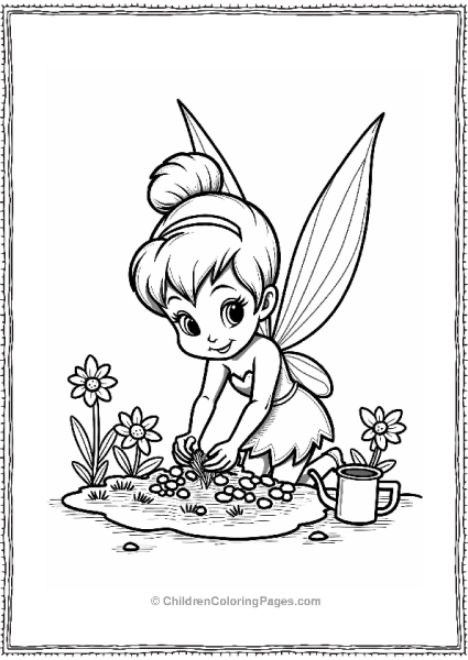 Tinker Bell In A Fairy Garden Free PDF Printable