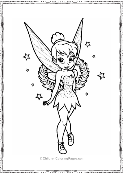 Tinker Bell In A Festive Outfit Free PDF Printable