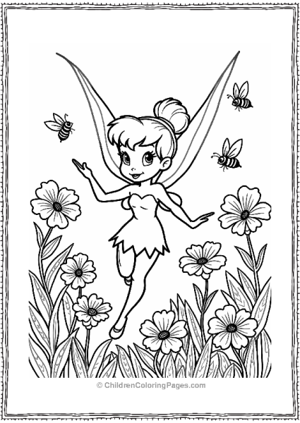 Tinker Bell In A Spring Garden Free PDF Printable